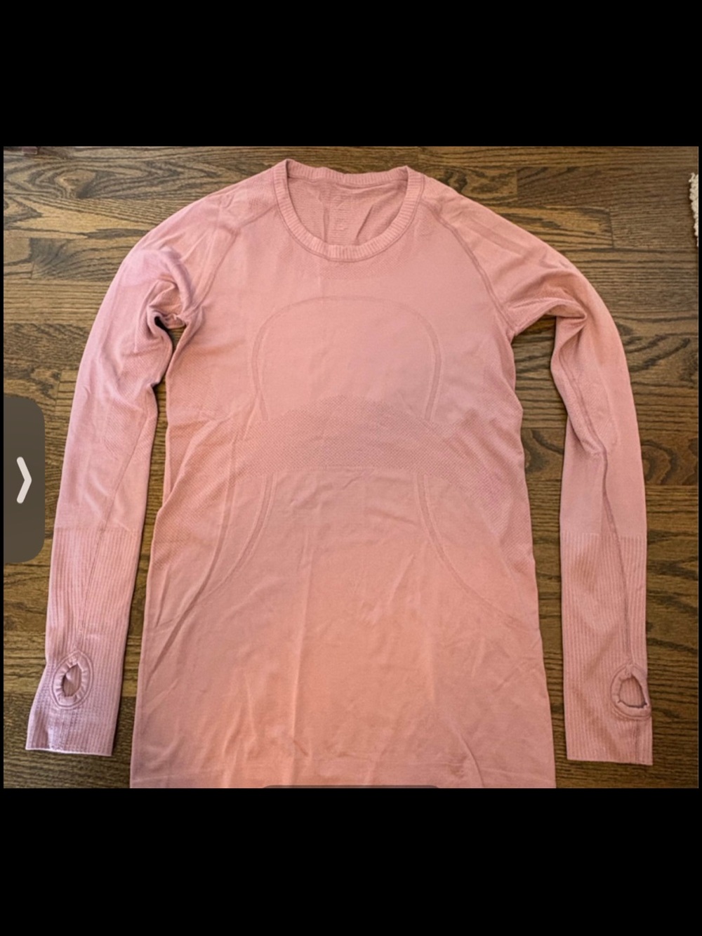 Lululemon Seamless Long Sleeve Running Top Size 6 Pink Thumbholes